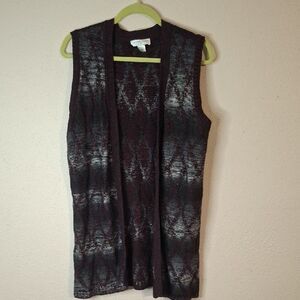 Christopher & Banks Knit Cardigan Vest size PL